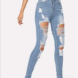 light washed blue jeans size small